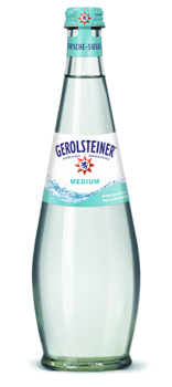 Gerolsteiner Medium in der 0,5 Gourmet-Glasflasche