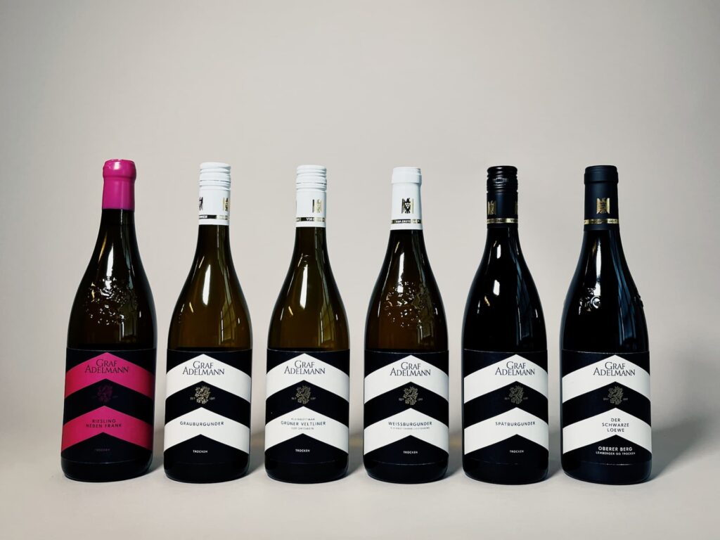 6 Weine aus dem Weinpaket Juni 2023 vom VDP-Weingut Graf Adelmann aus Württemberg